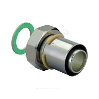 Муфта МП латунь пресс Дн 50х2 Ру10 с накидной гайкой MLC Uponor 1046939 (1015314) купить в интернет-магазине инженерного оборудования в Санкт-Петербурге