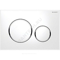 Кнопка для инсталляции Sigma 20 белый/хром глянец Geberit 115.882.KJ.1 купить в интернет-магазине инженерного оборудования в Санкт-Петербурге