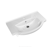 Умывальник мебельный Элеганс 75 белый Kirovit (Кировская керамика) купить в интернет-магазине инженерного оборудования в Санкт-Петербурге