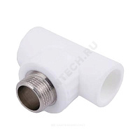Тройник PP-R комбинированный белый НР Дн 25х3/4 PRO VALFEX 10128025-PRO купить в интернет-магазине инженерного оборудования в Санкт-Петербурге