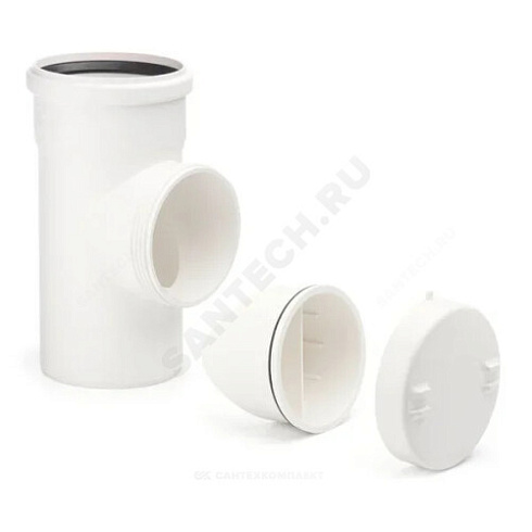 Ревизия PP-H бесшумная белая RAUPIANO PLUS Дн 160 б/нап в/к Rehau 11240791001 купить в интернет-магазине инженерного оборудования в Санкт-Петербурге