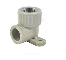 Угольник PP-R комбинированный серый ВР Дн 20х1/2 с креплением VALFEX 10120020Г купить в интернет-магазине инженерного оборудования в Санкт-Петербурге