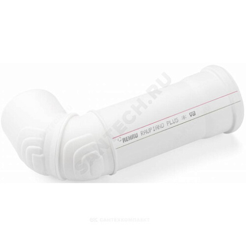 Отвод PP-H для противопожарных муфт (манжет) бесшумный белый RAUPIANO PLUS Дн 110х87гр б/нап в/к Rehau 11230951002 купить в интернет-магазине инженерного оборудования в Санкт-Петербурге