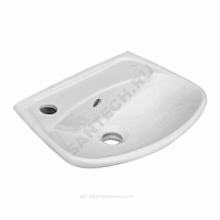 Умывальник подвесной Lyra 40 смеситель с левой стороны белый Jika 8.1527.1.000.105.9 купить в интернет-магазине инженерного оборудования в Санкт-Петербурге