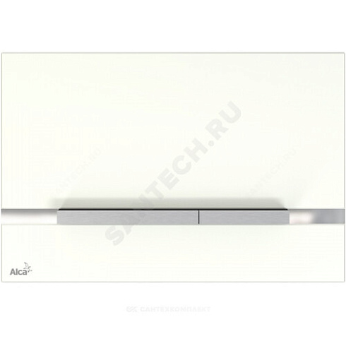 Кнопка для инсталляции белая Alca Plast STRIPE-GL1200 купить в интернет-магазине инженерного оборудования в Санкт-Петербурге
