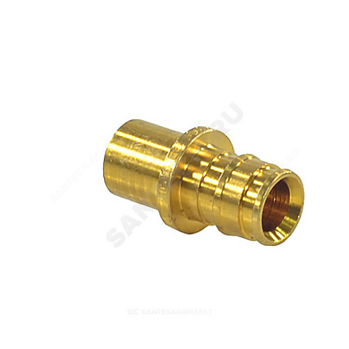 Муфта переходная для PE-X латунь Дн 20х22 пресс Q&E Uponor 1008736 купить в интернет-магазине инженерного оборудования в Санкт-Петербурге