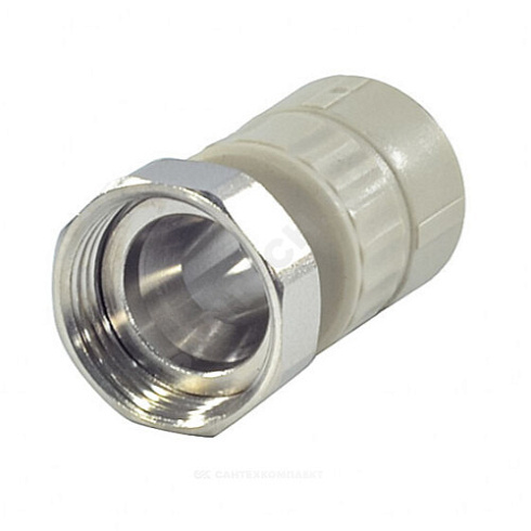Муфта PP-R комбинированная серая с накидной гайкой Дн 32х1 1/4 VALFEX 10139132Г купить в интернет-магазине инженерного оборудования в Санкт-Петербурге