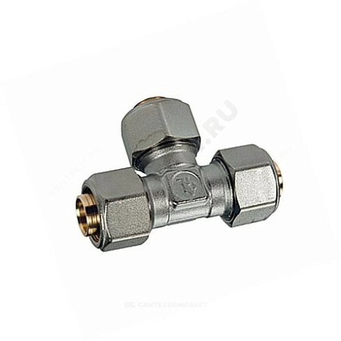 Тройник МП латунь обжим Дн 26 R564AM Giacomini R564MX062 купить в интернет-магазине инженерного оборудования в Санкт-Петербурге
