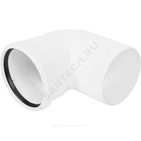 Отвод PP-H бесшумный белый RAUPIANO PLUS Дн 110х87гр б/нап в/к Rehau 11234641001 купить в интернет-магазине инженерного оборудования в Санкт-Петербурге