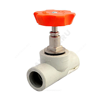 Клапан (вентиль) PP-R запорный серый внутренняя пайка Дн 32х90гр VALFEX 10146032Г купить в интернет-магазине инженерного оборудования в Санкт-Петербурге