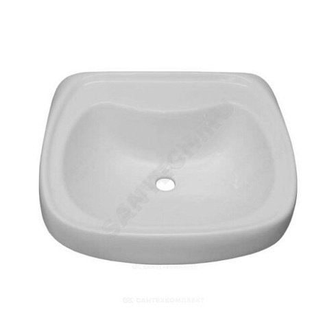 Умывальник подвесной Водолей 57 без отверстия п/смес белый Лобненский стройфарфор купить в интернет-магазине инженерного оборудования в Санкт-Петербурге