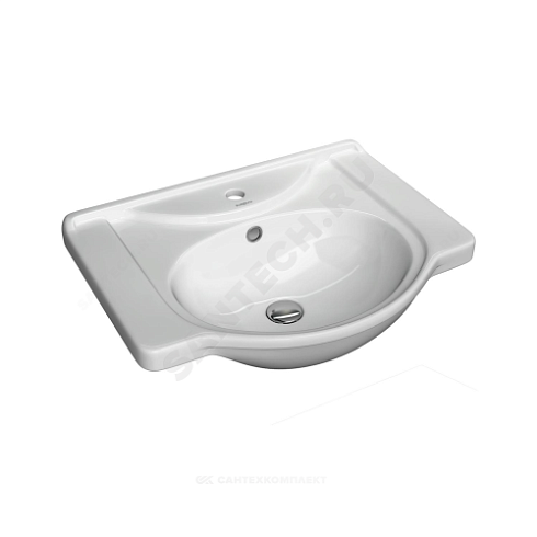 Умывальник мебельный Капри 55 белый Kirovit (Кировская керамика) купить в интернет-магазине инженерного оборудования в Санкт-Петербурге