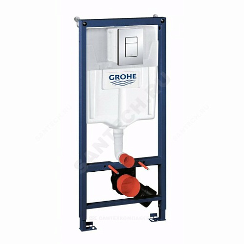 Инсталляция для подвесного унитаза Rapid SL с кнопкой смыва Skate Cosmopolitan Grohe 38772001 купить в интернет-магазине инженерного оборудования в Санкт-Петербурге