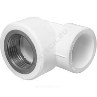 Угольник PP-R комбинированный белый ВР Дн 32х1 PRO VALFEX 10125032-PRO купить в интернет-магазине инженерного оборудования в Санкт-Петербурге