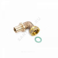 Угольник для PE-X бронза Дн 20х1/2 с накидной гайкой RAUTITAN RX+ Rehau 14564131001 купить в интернет-магазине инженерного оборудования в Санкт-Петербурге