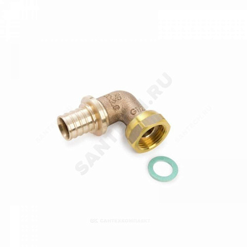 Угольник для PE-X бронза Дн 20х1/2 с накидной гайкой RAUTITAN RX+ Rehau 14564131001 купить в интернет-магазине инженерного оборудования в Санкт-Петербурге