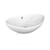 Умывальник мебельный Гамма 56 без отверстия п/смес белый Kirovit (Кировская керамика) купить в интернет-магазине инженерного оборудования в Санкт-Петербурге