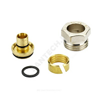 Соединитель МП латунь никель обжим Дн 14х2,0х1/2 Ру6 НР Danfoss 013G4174 купить в интернет-магазине инженерного оборудования в Санкт-Петербурге