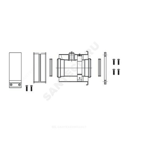 Адаптер вертикальный 60/100 мм для котлов Ягуар/Рысь Protherm 3002186614 купить в интернет-магазине инженерного оборудования в Санкт-Петербурге