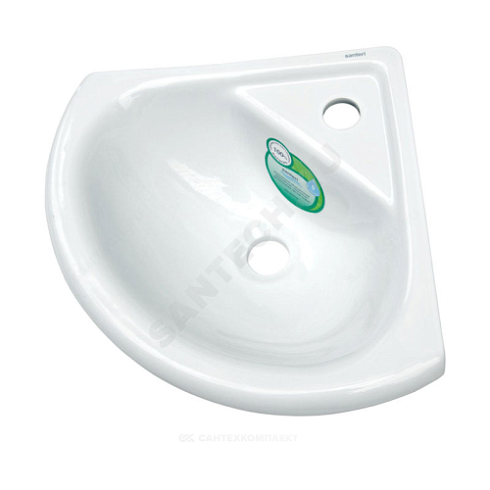 Умывальник угловой подвесной Радиан 48 белый Santeri 1.3130.9.S00.10B.0 купить в интернет-магазине инженерного оборудования в Санкт-Петербурге