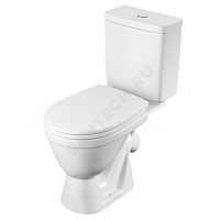 Унитаз-компакт Уно белый нижний подвод косой выпуск 2/реж полипропилен Soft close Santek 1.WH50.1.613 купить в интернет-магазине инженерного оборудования в Санкт-Петербурге