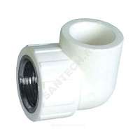 Угольник PP-R комбинированный белый ВР Дн 32х3/4 VALFEX 10125132 купить в интернет-магазине инженерного оборудования в Санкт-Петербурге