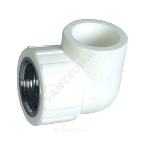 Угольник PP-R комбинированный белый ВР Дн 20х3/4 VALFEX 10125120 купить в интернет-магазине инженерного оборудования в Санкт-Петербурге