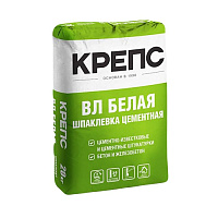 Шпаклевка цементная Крепс ВЛ белая, 20 кг купить в интернет-магазине инженерного оборудования в Санкт-Петербурге
