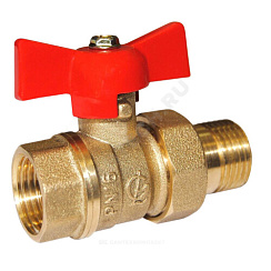 Кран шаровой латунь Стандарт 232 аналог 11б27п1 Ду 20 Ру16 ВР/американка полнопроходной бабочка ГАЛЛОП 103169 . купить в интернет-магазине инженерного оборудования в Санкт-Петербурге
