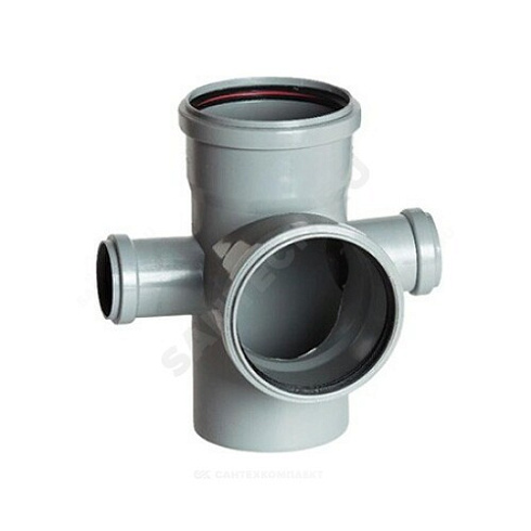 Крестовина PP-H 2-плоскостная левая и правая серая HT HTEDLR Дн 110х50х50х87гр б/нап в/к Ostendorf 115970 купить в интернет-магазине инженерного оборудования в Санкт-Петербурге