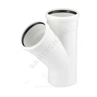 Тройник PP-H бесшумный белый RAUPIANO PLUS Дн 110х110х45гр б/нап в/к Rehau 11229841001 купить в интернет-магазине инженерного оборудования в Санкт-Петербурге