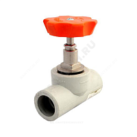 Клапан (вентиль) PP-R запорный серый внутренняя пайка Дн 32х45гр VALFEX 10174032Г купить в интернет-магазине инженерного оборудования в Санкт-Петербурге