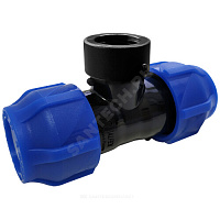 Тройник компрессионная ПЭ ВР Дн 20х1/2х20 Ру16 VALFEX 1210012001220 купить в интернет-магазине инженерного оборудования в Санкт-Петербурге