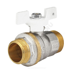 Кран шаровой латунь никель 1105 Standard Ду 15 Ру40 НР полнопроходной бабочка Aquasfera 1105-01 купить в интернет-магазине инженерного оборудования в Санкт-Петербурге