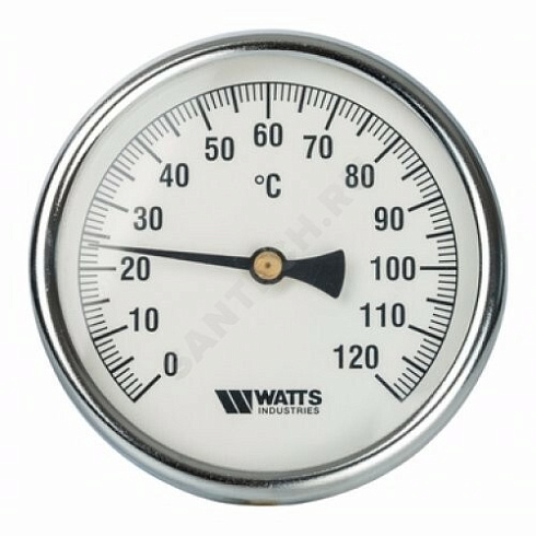 Термометр биметаллический осевой Дк63 L=50мм G1/2 120С F+R801 Watts 10005800 купить в интернет-магазине инженерного оборудования в Санкт-Петербурге