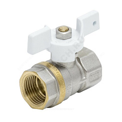 Кран шаровой латунь никель 1102 Standard Ду 15 Ру40 ВР полнопроходной бабочка Aquasfera 1102-01 купить в интернет-магазине инженерного оборудования в Санкт-Петербурге