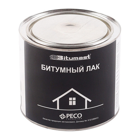 Лак битумный Битумаст, металлическое ведро, 2 л купить в интернет-магазине инженерного оборудования в Санкт-Петербурге