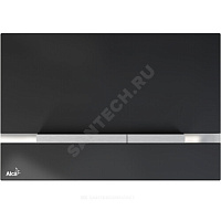 Кнопка для инсталляции черная Alca Plast STRIPE-GL1204 купить в интернет-магазине инженерного оборудования в Санкт-Петербурге