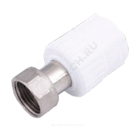 Муфта PP-R комбинированная белая с накидной гайкой Дн 32х1 1/4 VALFEX 10139132 купить в интернет-магазине инженерного оборудования в Санкт-Петербурге