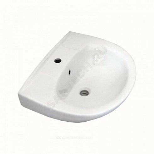 Умывальник подвесной Антей 55 УмОв2Ф с переливом Лобненский стройфарфор 10/1/5/1-76 купить в интернет-магазине инженерного оборудования в Санкт-Петербурге