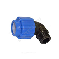Отвод компрессионная ПЭ НР Дн 20х1/2х90гр Ру16 VALFEX 1210012420012 купить в интернет-магазине инженерного оборудования в Санкт-Петербурге