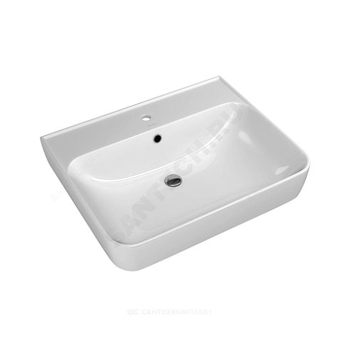 Умывальник мебельный Олимпия 60 белый Kirovit (Кировская керамика) купить в интернет-магазине инженерного оборудования в Санкт-Петербурге