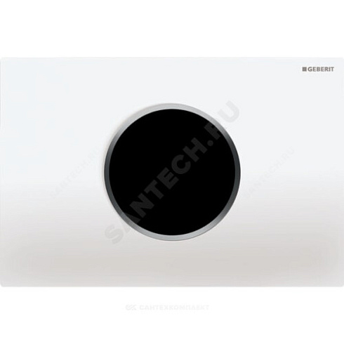 Система управления смывом для унитаза Sigma 10 ик-датчик белый/хром матовый подключение к сети Geberit 115.907.KL.1 купить в интернет-магазине инженерного оборудования в Санкт-Петербурге