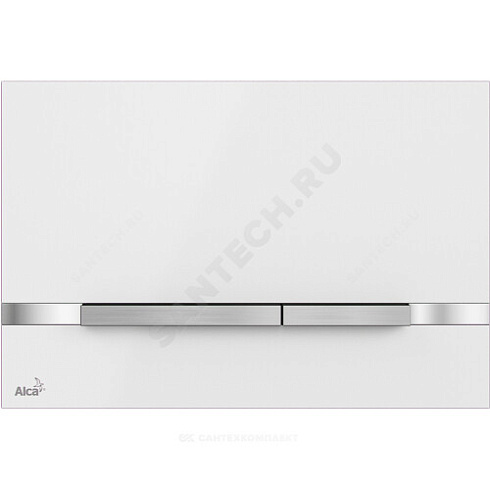 Кнопка для инсталляции белый глянцевый Alca Plast STRIPE-WHITE купить в интернет-магазине инженерного оборудования в Санкт-Петербурге