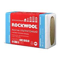 Утеплитель Rockwool Акустик Ультратонкий 1000х600х27 мм, 12 шт купить в интернет-магазине инженерного оборудования в Санкт-Петербурге