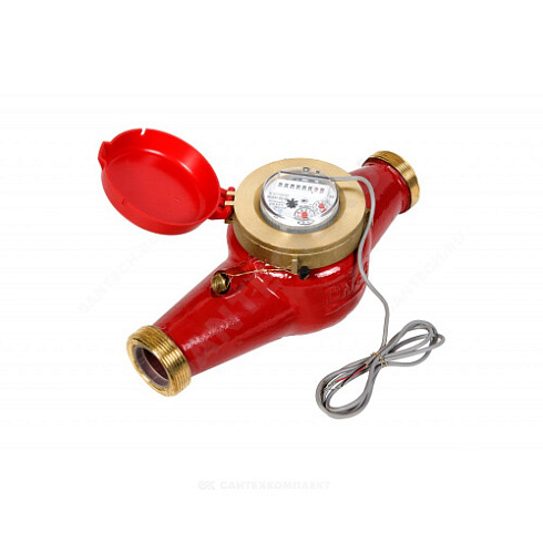 Счётчик г/в и х/в крыльчатый многоструйный Ду 40 Ру16 120С L=300мм резьба импульсный В/К ВСКМ 90 ДГ2 Декаст 72-40-03 купить в интернет-магазине инженерного оборудования в Санкт-Петербурге