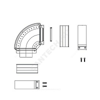 Отвод коаксиальный алюминий 60/100 мм 90 гр для котлов Ягуар/Рысь Protherm 3003200383 купить в интернет-магазине инженерного оборудования в Санкт-Петербурге