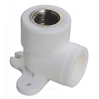 Угольник PP-R комбинированный белый ВР Дн 25х1/2 с креплением PRO VALFEX 10120025-PRO купить в интернет-магазине инженерного оборудования в Санкт-Петербурге