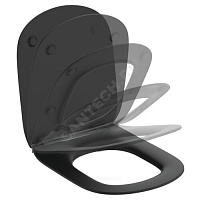 Сиденье для унитаза TESI черное дюропласт Soft close Ideal Standard T3527V3 купить в интернет-магазине инженерного оборудования в Санкт-Петербурге