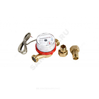 Счётчик г/в и х/в крыльчатый одноструйный Ду 15 Ру16 90С L=110мм резьба импульсный с обратным клапаном В/К ВСКМ-15 ДГ2 Декаст 72-15-245 купить в интернет-магазине инженерного оборудования в Санкт-Петербурге